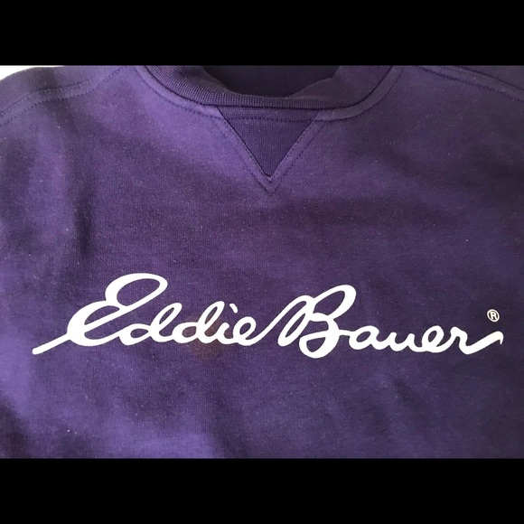 👕EDDIE BAUER Signature Logo Purple Sweatshirt